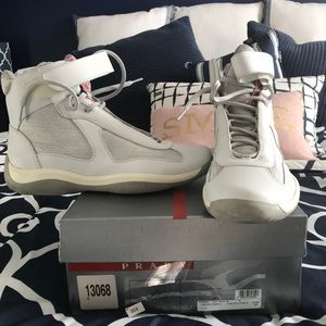 Prada high top sneakers